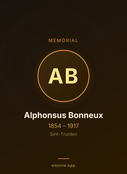 Memorial portrait of Alphonsus Bonneux