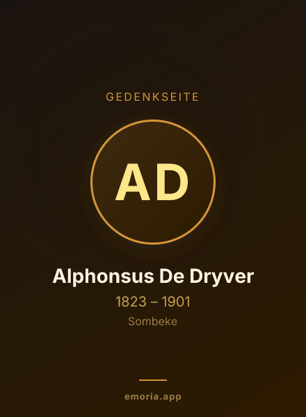 Gedenkportrait von Alphonsus De Dryver