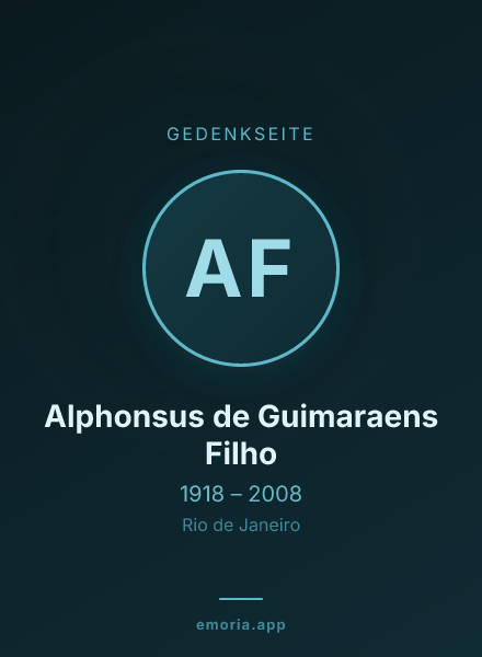 Gedenkportrait von Alphonsus de Guimaraens Filho