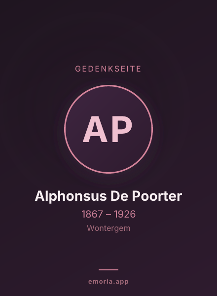 Gedenkportrait von Alphonsus De Poorter