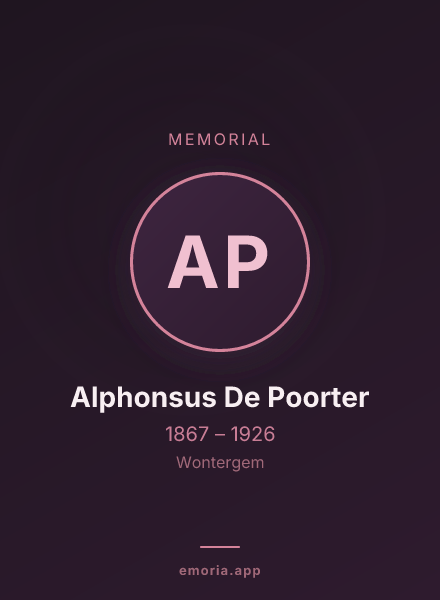 Memorial portrait of Alphonsus De Poorter