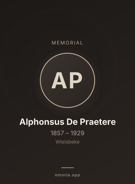 Memorial portrait of Alphonsus De Praetere