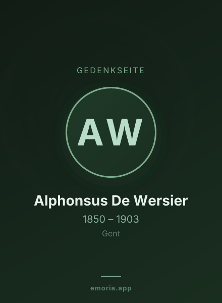 Gedenkportrait von Alphonsus De Wersier