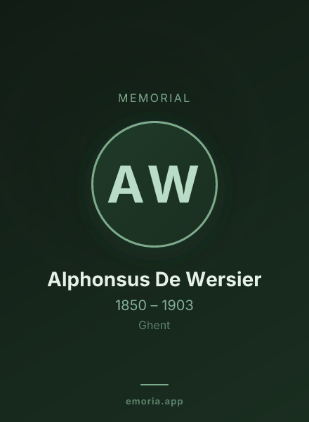 Memorial portrait of Alphonsus De Wersier