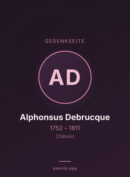 Gedenkportrait von Alphonsus Debrucque