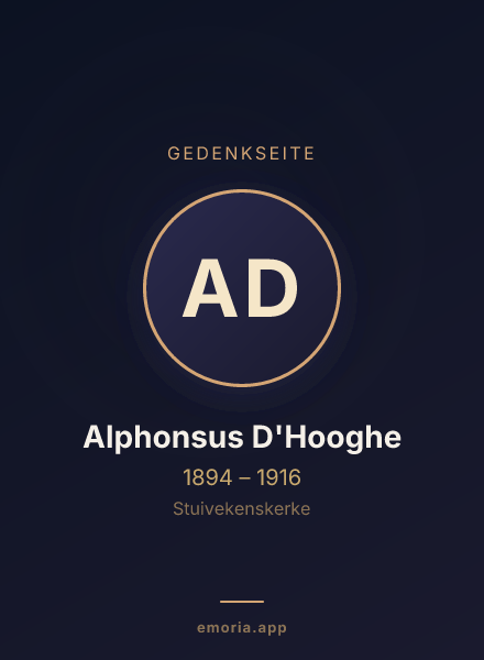 Gedenkportrait von Alphonsus D'Hooghe