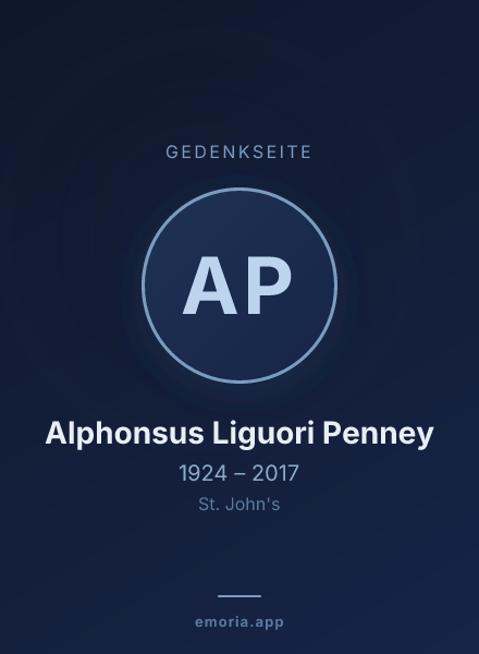 Gedenkportrait von Alphonsus Liguori Penney