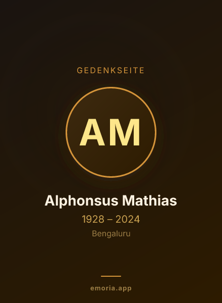 Gedenkportrait von Alphonsus Mathias