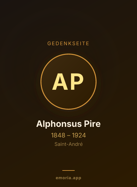 Gedenkportrait von Alphonsus Pire