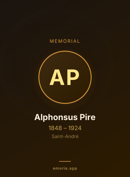 Memorial portrait of Alphonsus Pire
