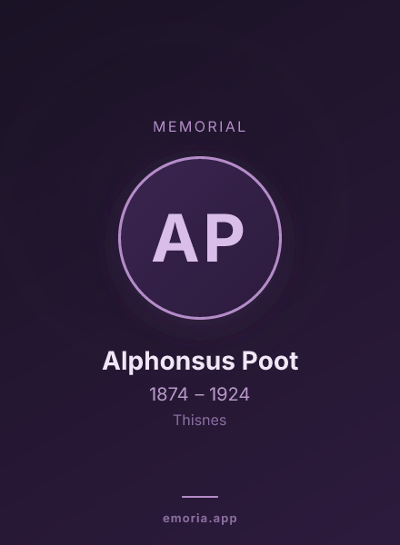 Memorial portrait of Alphonsus Poot