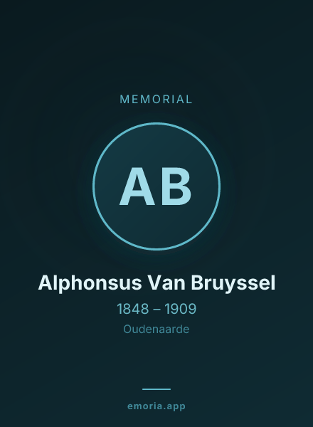 Memorial portrait of Alphonsus Van Bruyssel
