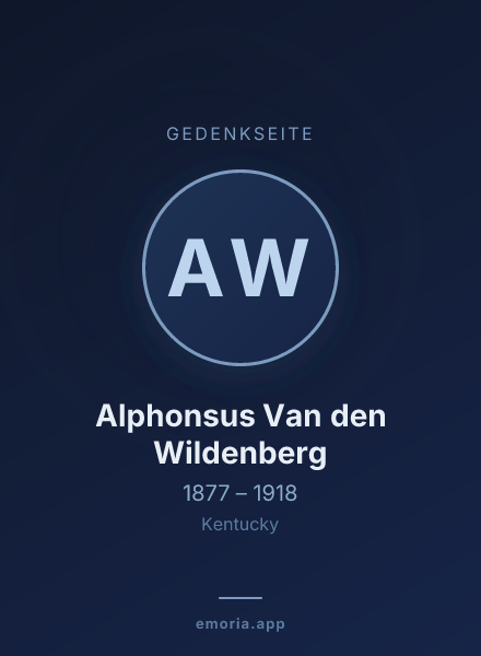 Gedenkportrait von Alphonsus Van den Wildenberg