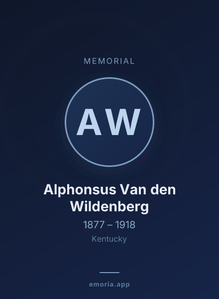 Memorial portrait of Alphonsus Van den Wildenberg