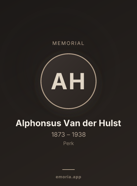 Memorial portrait of Alphonsus Van der Hulst