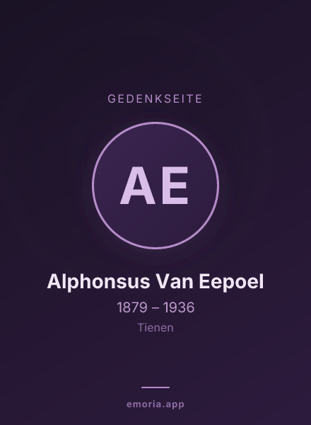 Gedenkportrait von Alphonsus Van Eepoel
