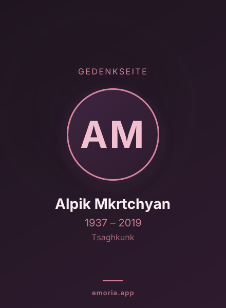 Gedenkportrait von Alpik Mkrtchyan