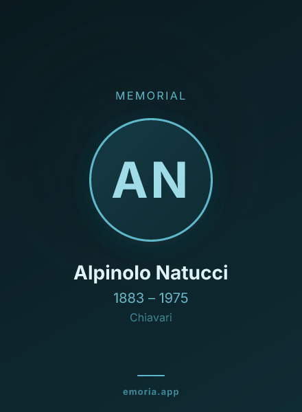 Memorial portrait of Alpinolo Natucci