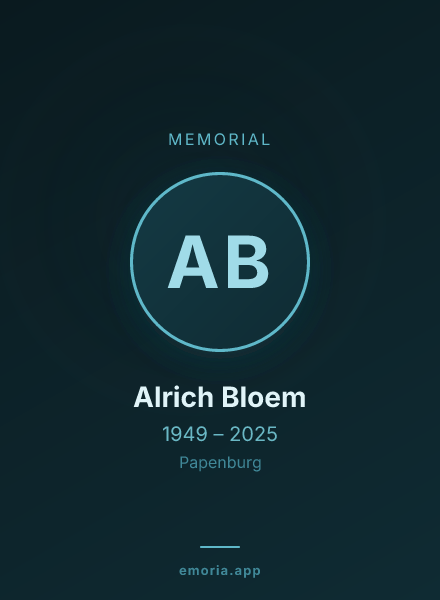 Memorial portrait of Alrich Bloem