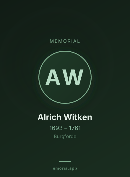 Memorial portrait of Alrich Witken