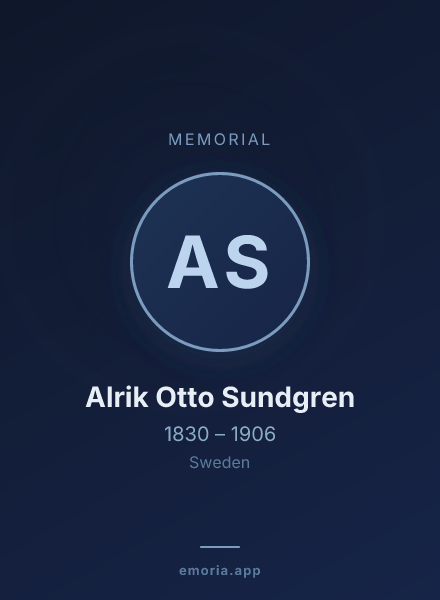 Memorial portrait of Alrik Otto Sundgren