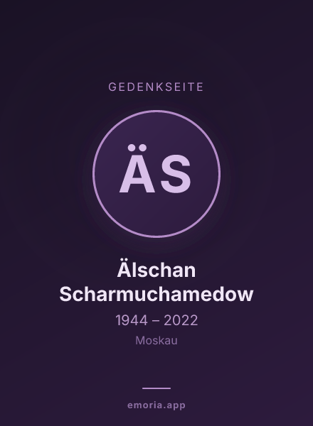 Gedenkportrait von Älschan Scharmuchamedow