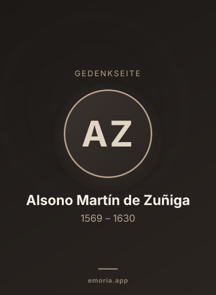 Gedenkportrait von Alsono Martín de Zuñiga