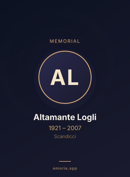 Memorial portrait of Altamante Logli