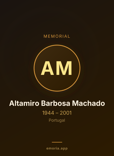 Memorial portrait of Altamiro Barbosa Machado