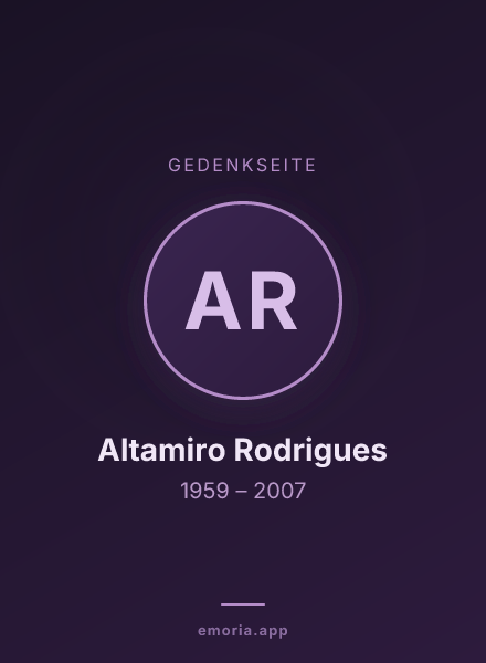 Gedenkportrait von Altamiro Rodrigues