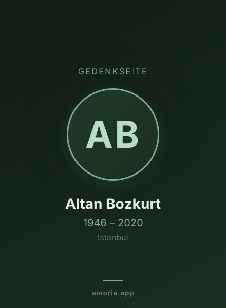 Gedenkportrait von Altan Bozkurt