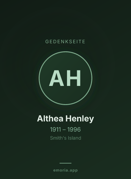 Gedenkportrait von Althea Henley