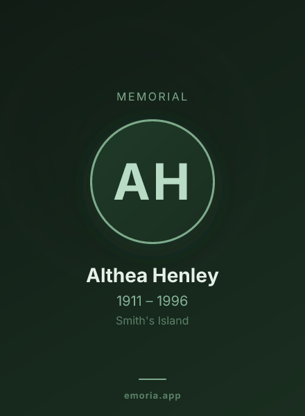 Memorial portrait of Althea Henley