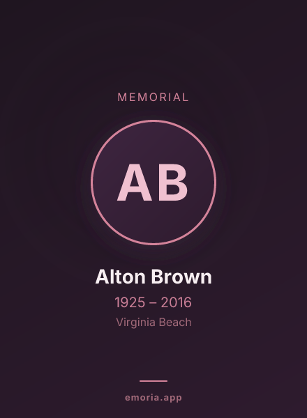 Memorial portrait of Alton Brown