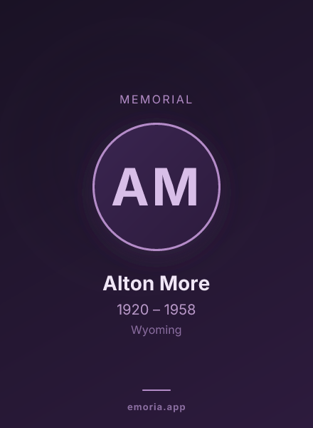 Memorial portrait of Alton More