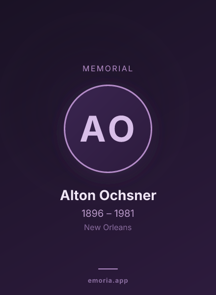 Memorial portrait of Alton Ochsner