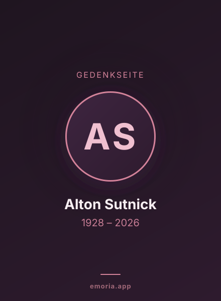 Gedenkportrait von Alton Sutnick