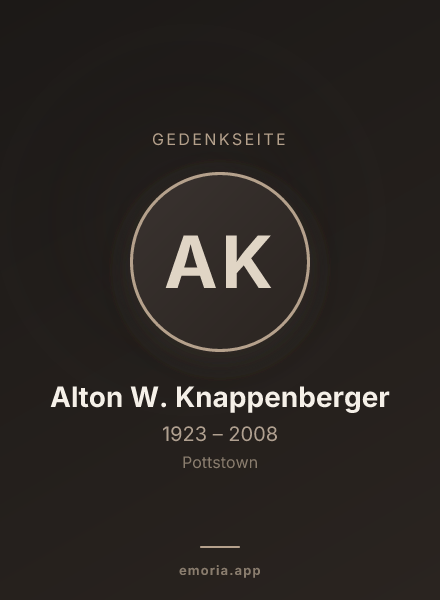 Gedenkportrait von Alton W. Knappenberger