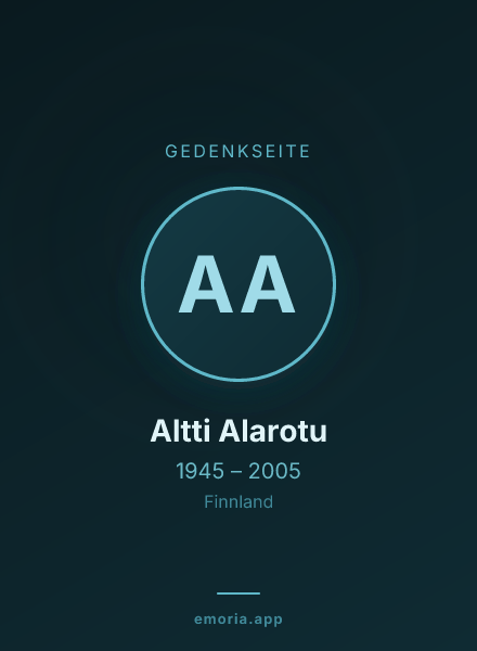 Gedenkportrait von Altti Alarotu