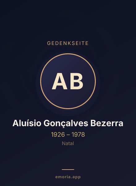 Gedenkportrait von Aluísio Gonçalves Bezerra