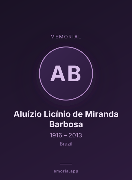 Memorial portrait of Aluízio Licínio de Miranda Barbosa