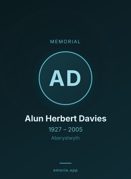 Memorial portrait of Alun Herbert Davies