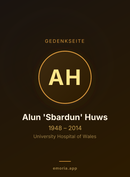Gedenkportrait von Alun 'Sbardun' Huws