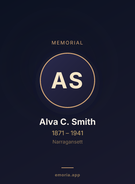 Memorial portrait of Alva C. Smith