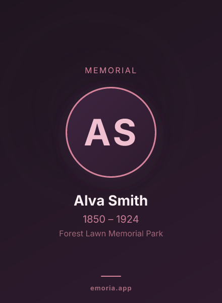 Memorial portrait of Alva Smith