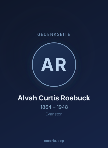 Gedenkportrait von Alvah Curtis Roebuck