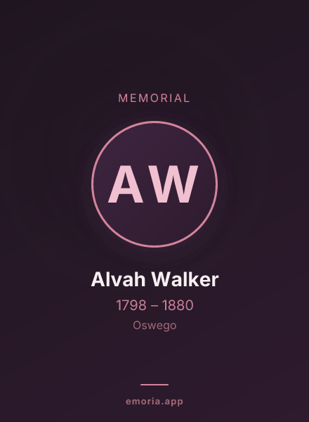 Memorial portrait of Alvah Walker