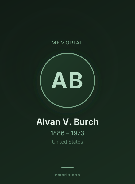 Memorial portrait of Alvan V. Burch