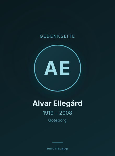 Gedenkportrait von Alvar Ellegård