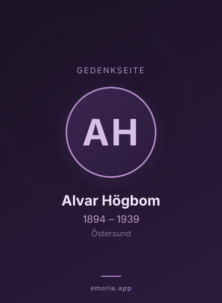 Gedenkportrait von Alvar Högbom